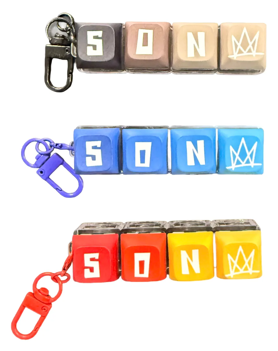 4-key keyboard switch clicker key chain