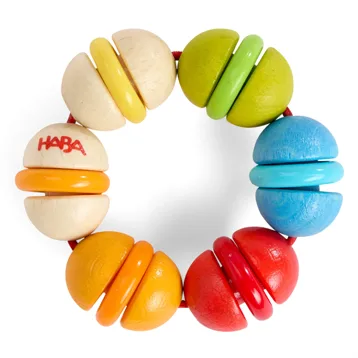 HABA USA Rainbow Rattle Grasping and Teething Toys