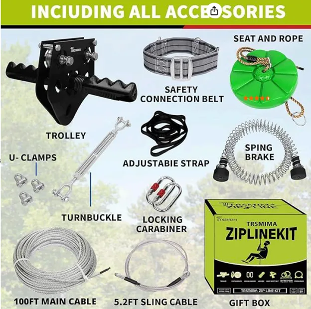Trsmima Zipline Kits and Zipline Spring Brakes